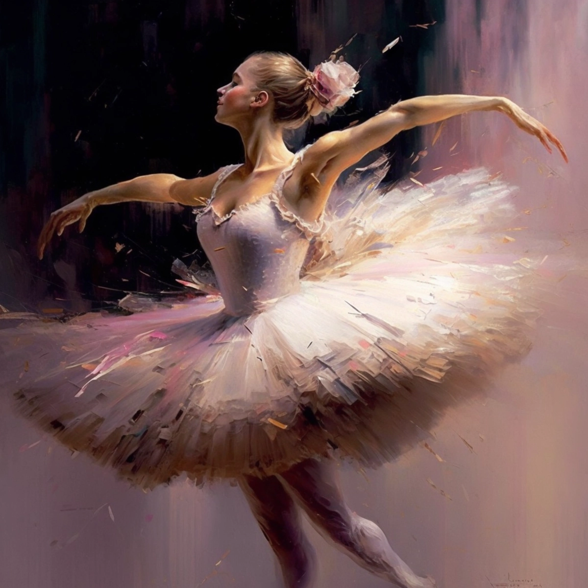 Une élégante ballerine prête dans une pose de danse gracieuse